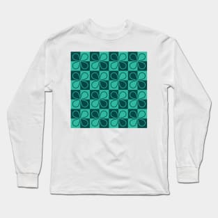 Bearberry Checkerboard (Teal) Long Sleeve T-Shirt